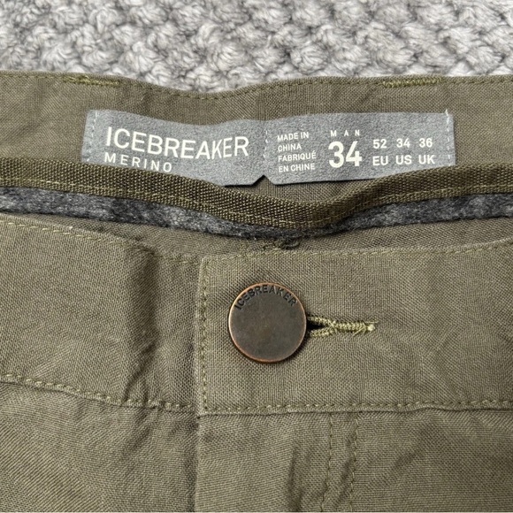 Icebreaker merino Men's wool cotton blend shorts hiking outdoors - Picture 4 of 10